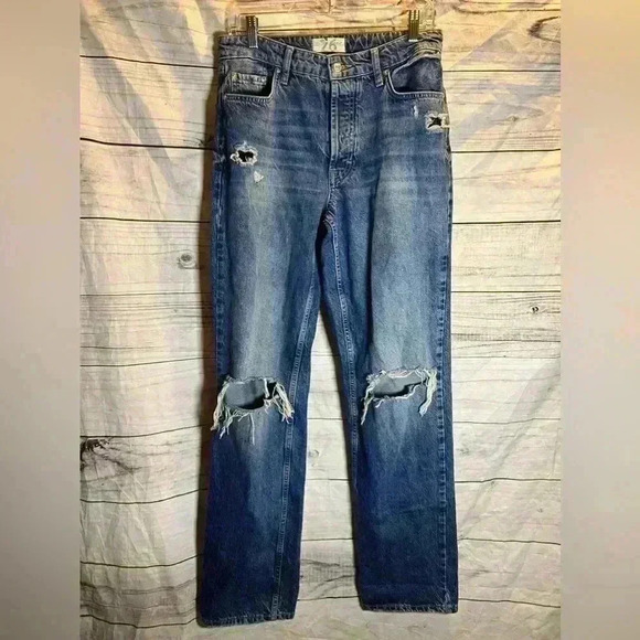 We the free baggy button up mom jeans - Picture 1 of 7